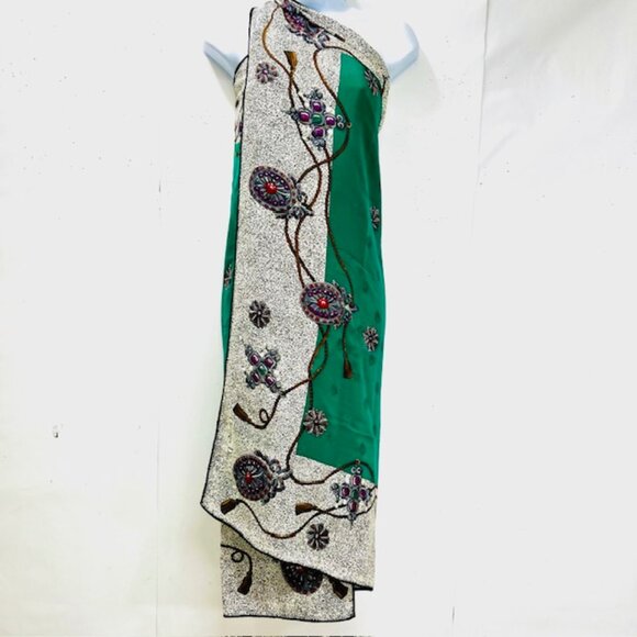 VGT  Over size Full Body Wrap Christian Dior Soft 100% Silk Scarf Satin 41"  (22 - Picture 5 of 15